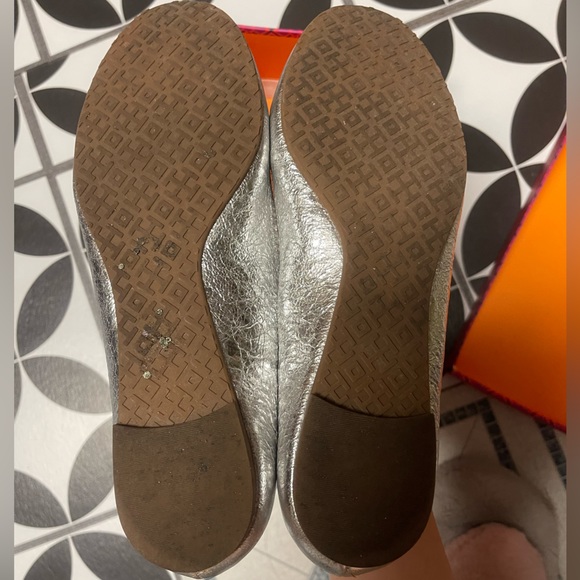 Tory Burch Reva Metallic Ballet Flat, Palladium (Nickel) - Picture 5 of 6